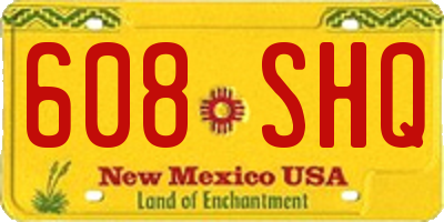 NM license plate 608SHQ