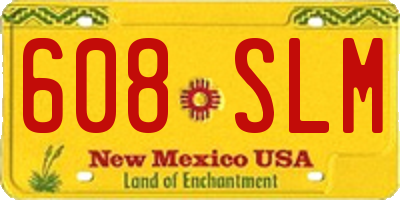NM license plate 608SLM
