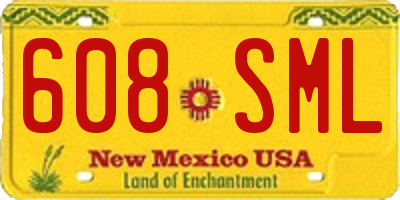 NM license plate 608SML