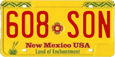 NM license plate 608SON