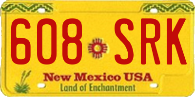 NM license plate 608SRK