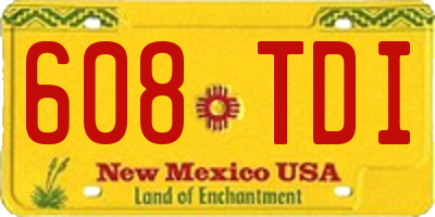 NM license plate 608TDI