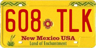 NM license plate 608TLK