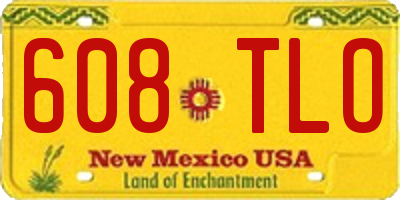 NM license plate 608TLO