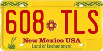 NM license plate 608TLS