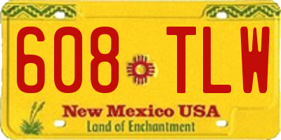 NM license plate 608TLW