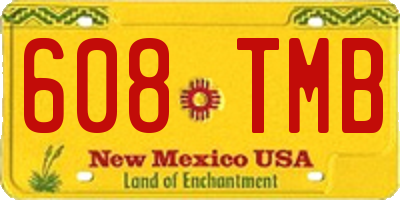 NM license plate 608TMB