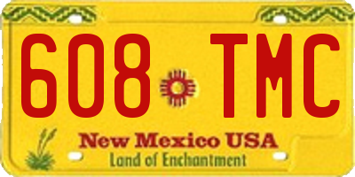NM license plate 608TMC