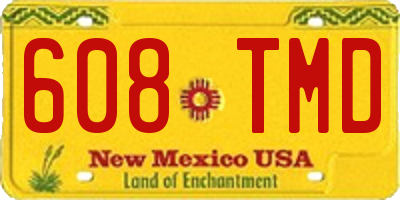 NM license plate 608TMD