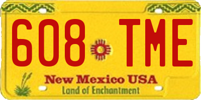 NM license plate 608TME