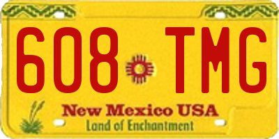 NM license plate 608TMG