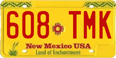 NM license plate 608TMK