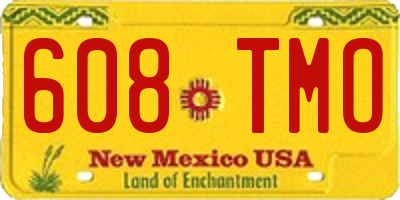 NM license plate 608TMO