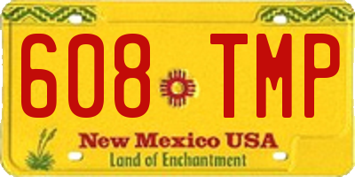 NM license plate 608TMP