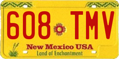 NM license plate 608TMV