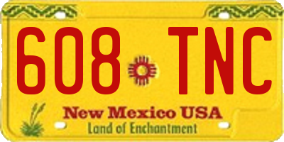 NM license plate 608TNC