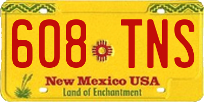 NM license plate 608TNS