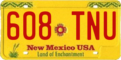 NM license plate 608TNU