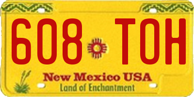 NM license plate 608TOH
