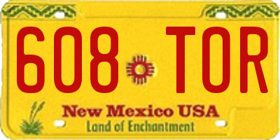 NM license plate 608TOR
