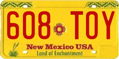 NM license plate 608TOY