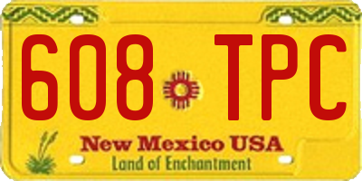 NM license plate 608TPC