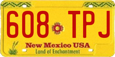 NM license plate 608TPJ