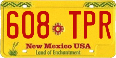 NM license plate 608TPR