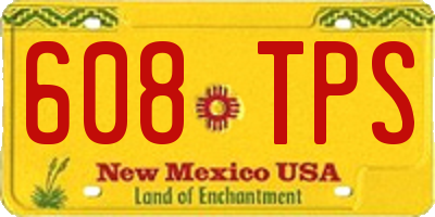 NM license plate 608TPS