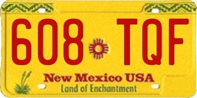 NM license plate 608TQF