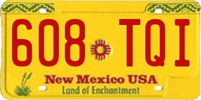 NM license plate 608TQI