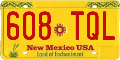 NM license plate 608TQL