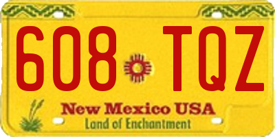 NM license plate 608TQZ