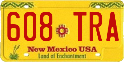 NM license plate 608TRA