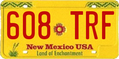 NM license plate 608TRF