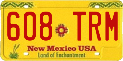 NM license plate 608TRM