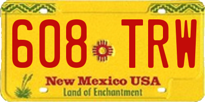 NM license plate 608TRW