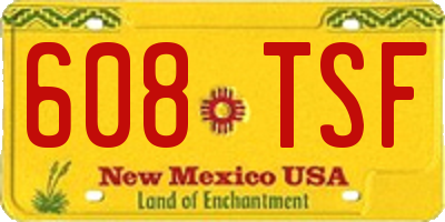 NM license plate 608TSF