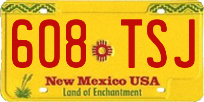 NM license plate 608TSJ