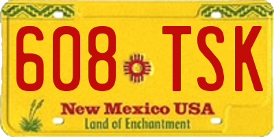NM license plate 608TSK