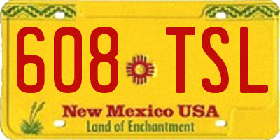 NM license plate 608TSL