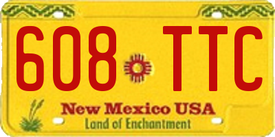 NM license plate 608TTC