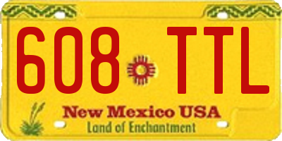 NM license plate 608TTL