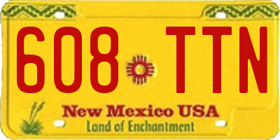 NM license plate 608TTN