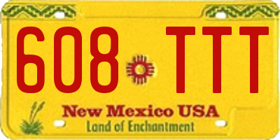 NM license plate 608TTT