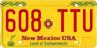NM license plate 608TTU