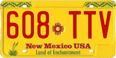 NM license plate 608TTV