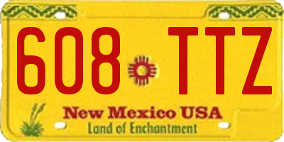 NM license plate 608TTZ