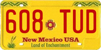 NM license plate 608TUD