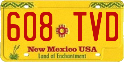 NM license plate 608TVD